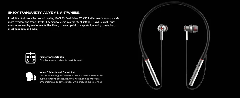 1MORE-E1004BA-ANC-Wireless-bluetooth-Earphone-Balanced-Armature-Dynamic-Type-C-Quick-Charge-Neckband-1406805-3