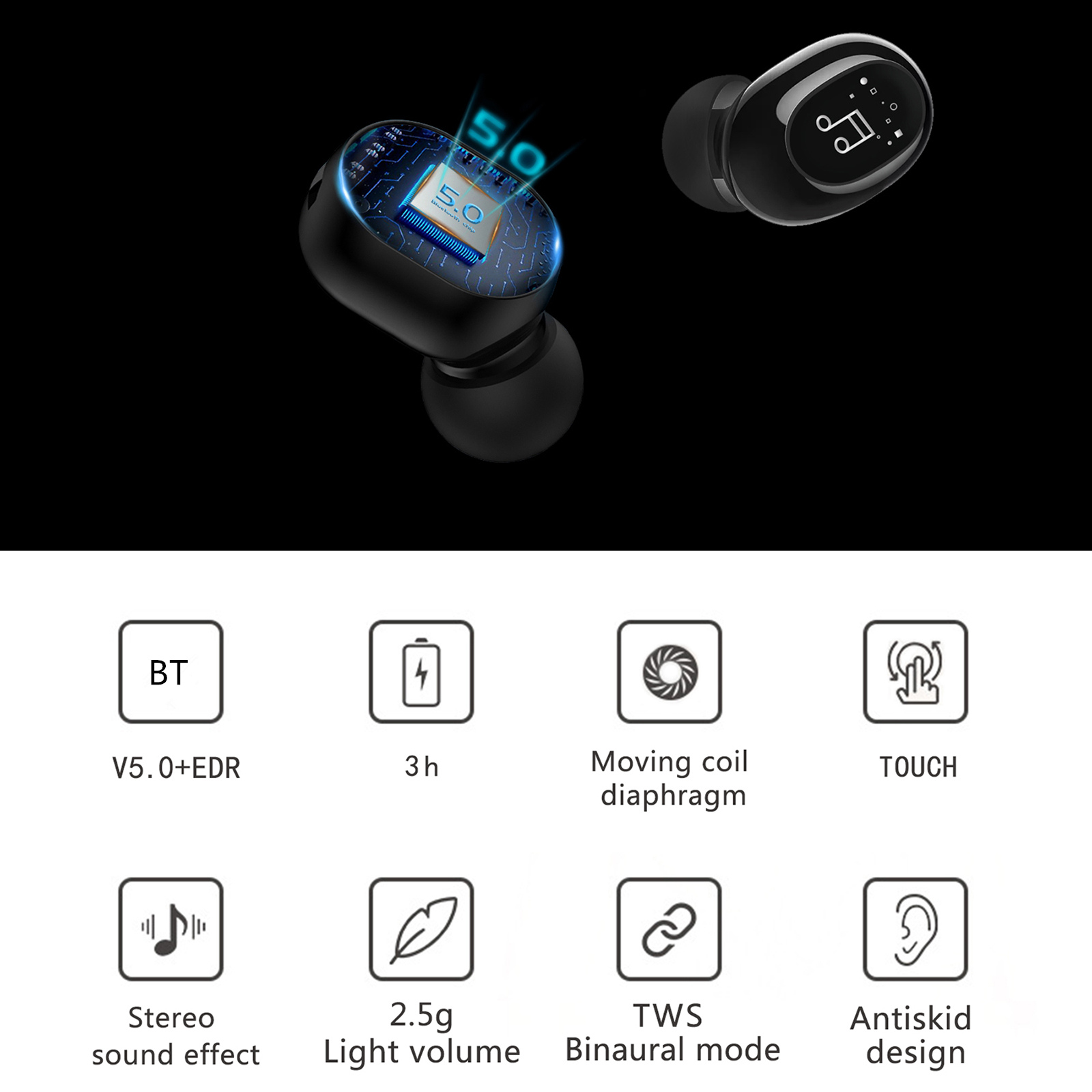 Bakeey-F911-In-ear-Earbuds-Mini-bluetooth-50-Earphone-Handsfree-Touch-Control-Sport-Single-Wireless--1838285-1