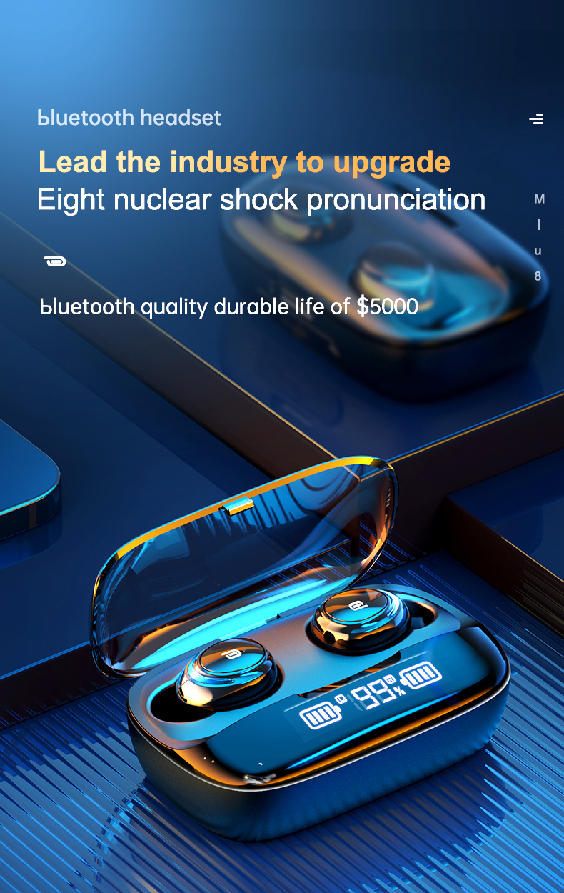 Bakeey-M-U8-TWS-Earphone-Wireless-bluetooth-50-Headset-Stereo-Bass-CVC80-Noise-Reduction-Headphones--1800540-1