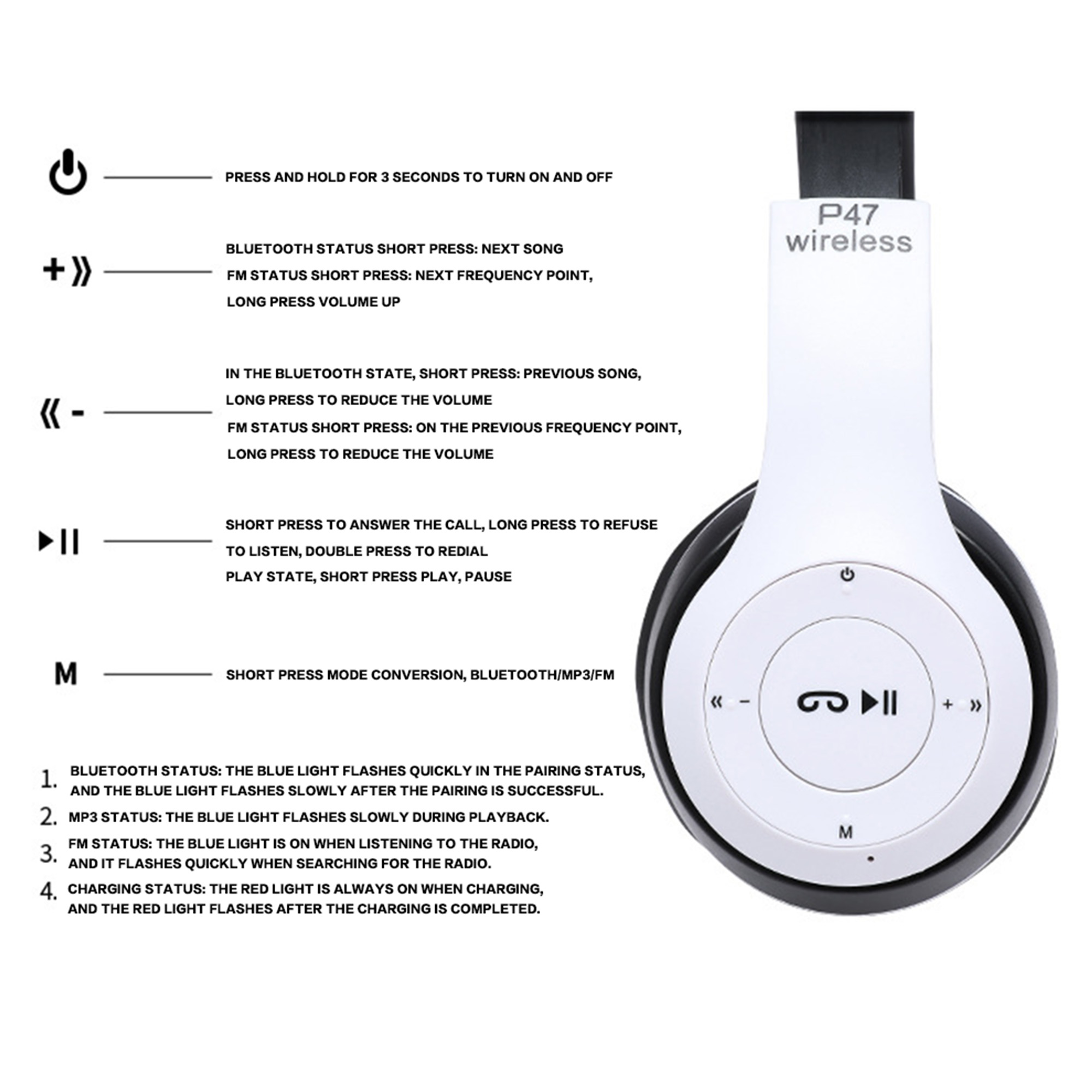 Bakeey-P47-Wireless-Headphones-bluetooth-50-Headsets-9D-HIFI-Stereo-Noise-Cancelling-Foldable-Headba-1846247-6