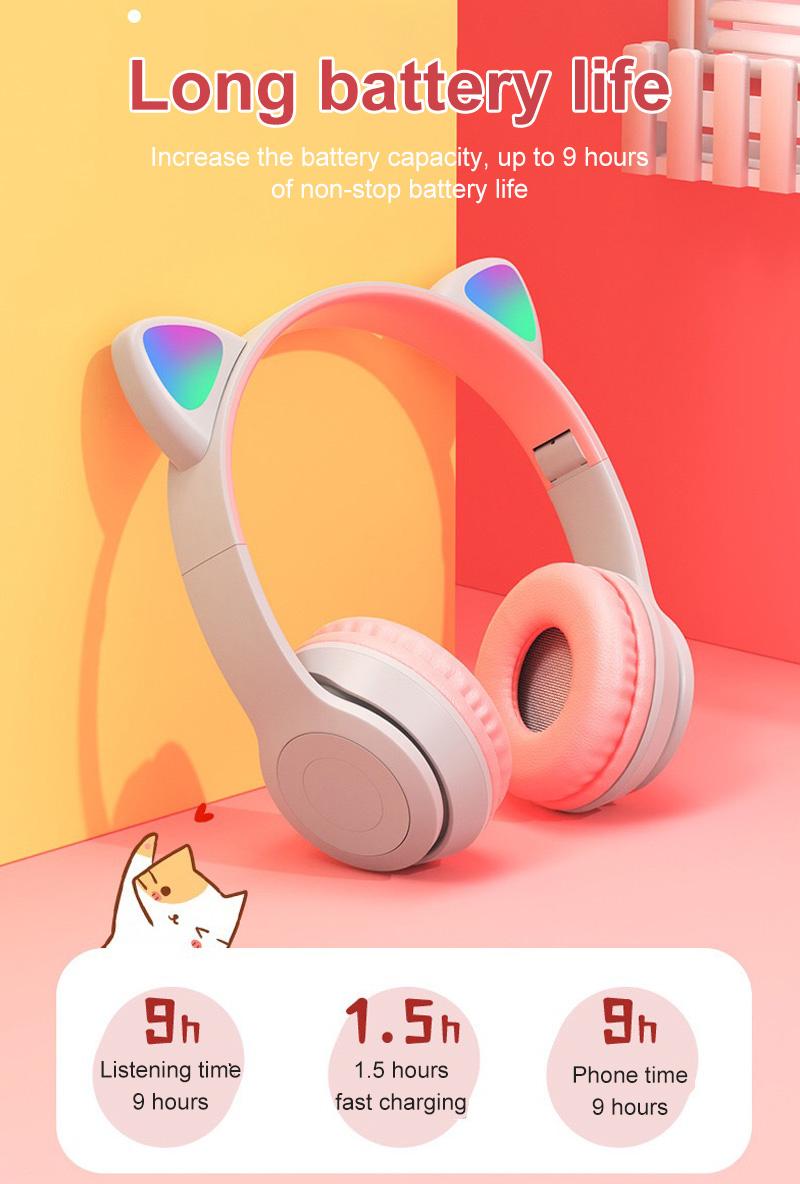 Bakeey-P47-bluetooth-50-Headset-Luminous-Cat-Ear-Wireless-LED-Light-Mobile-Phones-Headphone-Stereo-M-1856027-1