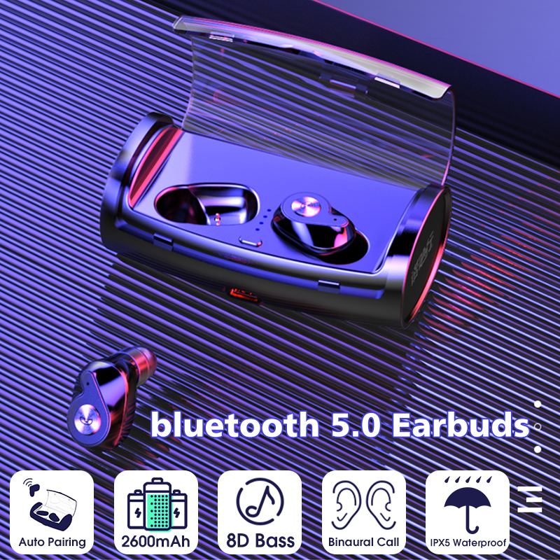 Bakeey-TWS-2600mAh-Wireless-bluetooth-50-Earphones-Dual-Noise-Reduction-Headset-Waterproof-Headphone-1671143-1
