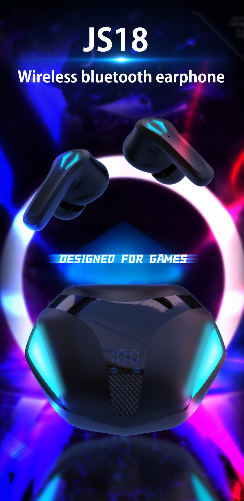 Bakeey-TWS-JS18-TWS-Wireless-Headphones-bluetooth-Earphones-Gaming-Binaural-Low-Latency-Digital-Disp-1904633-1