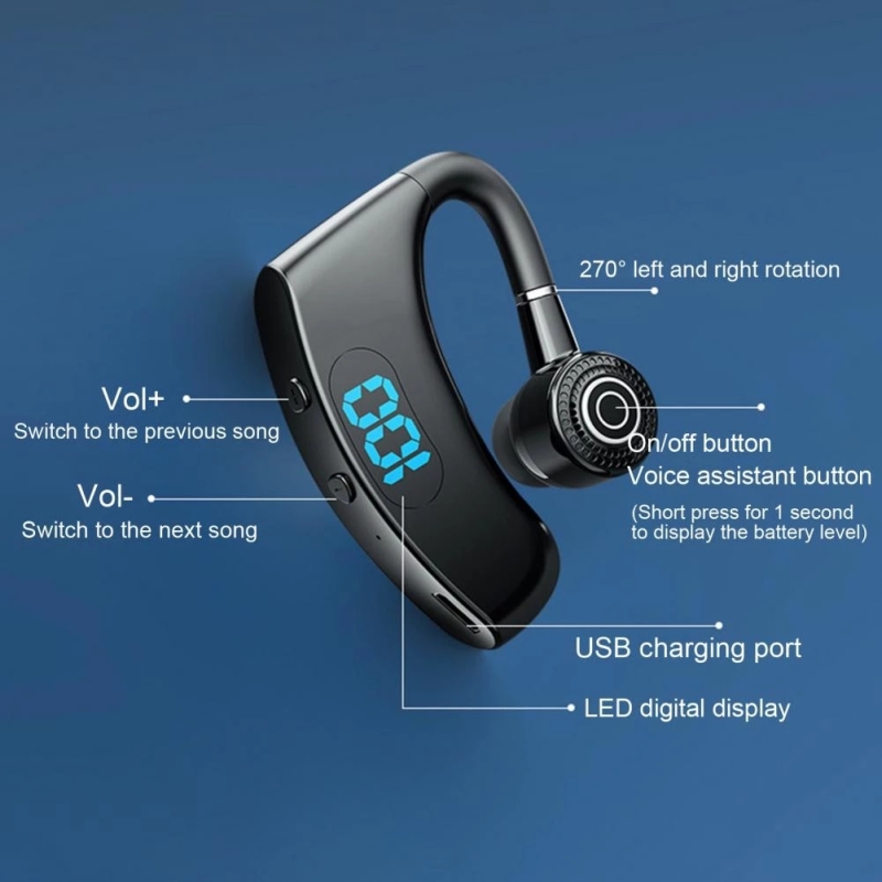Bakeey-V12-Business-Earphone-Data-Display-Battery-Mounted-Ear-Mounted-bluetooth-52-Headset-Fashion-E-1868622-6