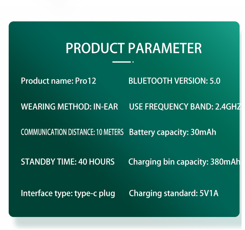 Bakeey-pro12-TWS-bluetooth-Headset-BT50-Wireless-Headphone-Long-Life-HiFi-Stereo-Powerful-Bass-Low-l-1905904-10