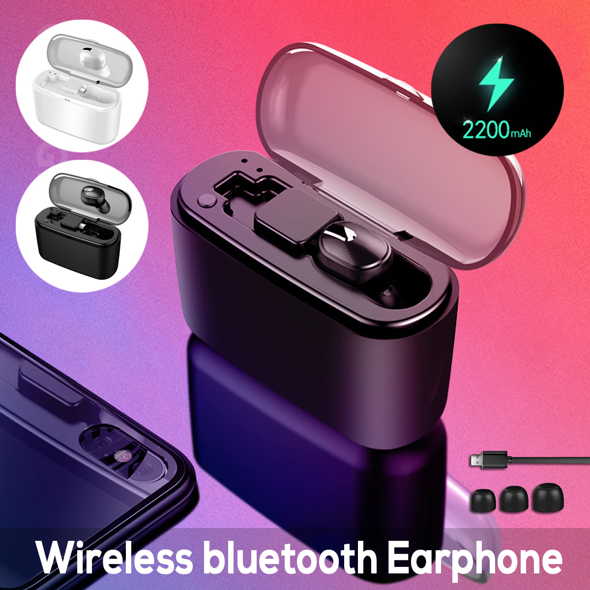 M8-Mini-Single-bluetooth-In-ear-Earphone-Wireless-Headphone-with-Charging-Case-Electroplated-Button--1620964-1