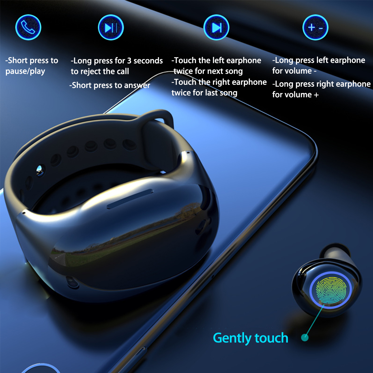 TWS-Wireless-bluetooth-50-Wrist-Earphone-Power-Bank-Smart-Touch-LED-Display-HIFI-Headphone-With-Char-1553620-4