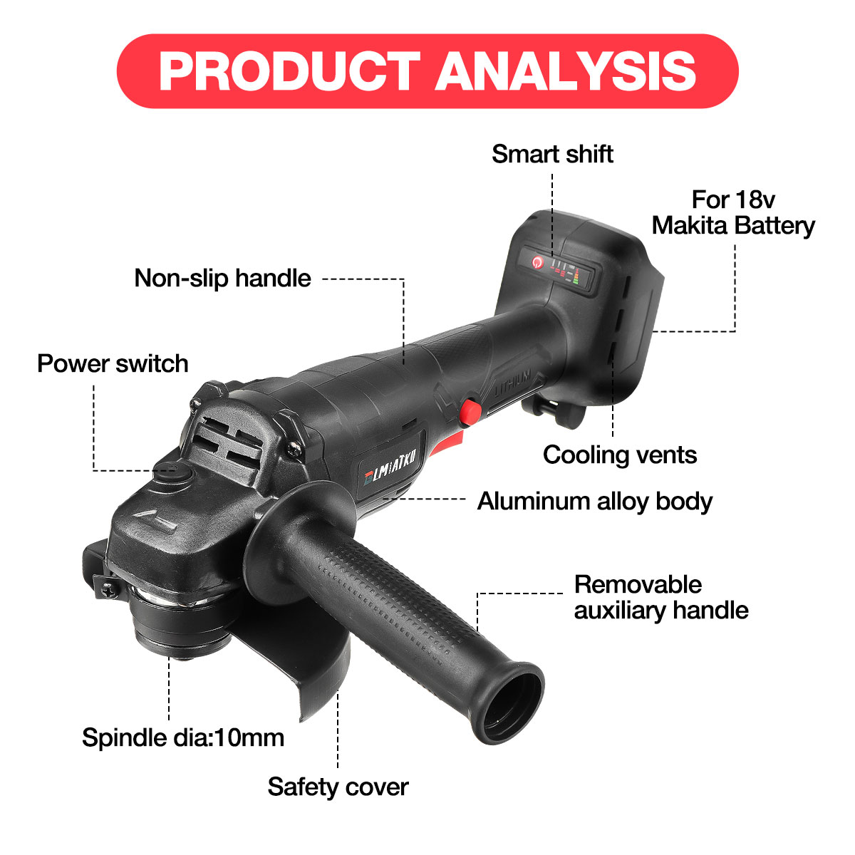 100125MM-Electric-Angle-Grinder-Rechargeable-Multi-function-Grinding-Polishing-Machine-For-Makita-18-1845736-12