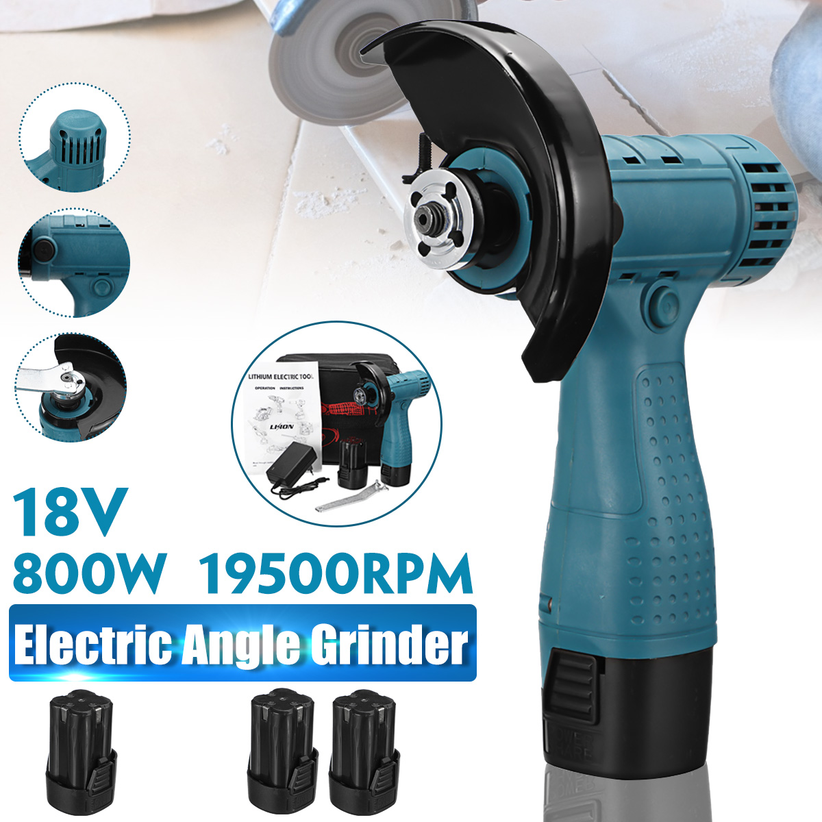 100mm-18V-800W-Electric-Angle-Grinder-Portable-Handheld-Cutting-Polishing-Tool-W-12-Battery-1871661-3