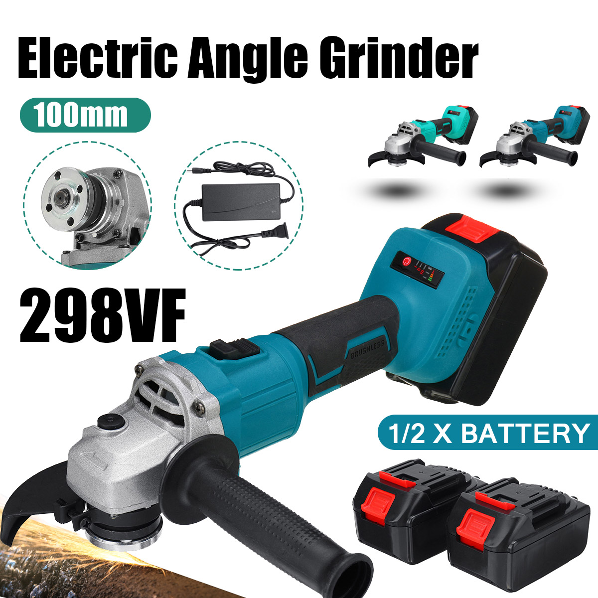 100mm-Brushless-Cordless-Angle-Grinder-3-Gears-Polishing-Grinding-Cutting-Tool-With-Battery-Also-For-1858791-5