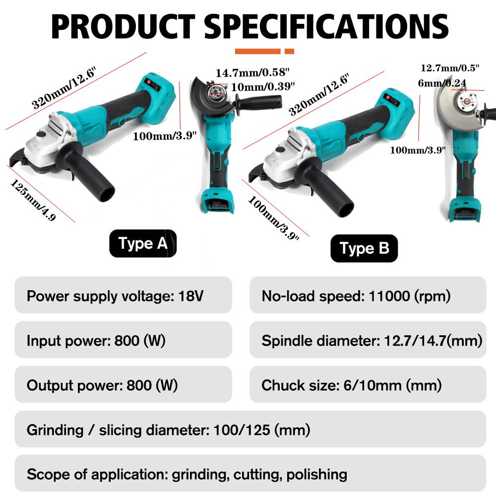 100mm125mm-Brushless-Angle-Grinder-3-Gears-Multifunctional-Cordless-Electric-Polishing-Machine-Polis-1646831-4