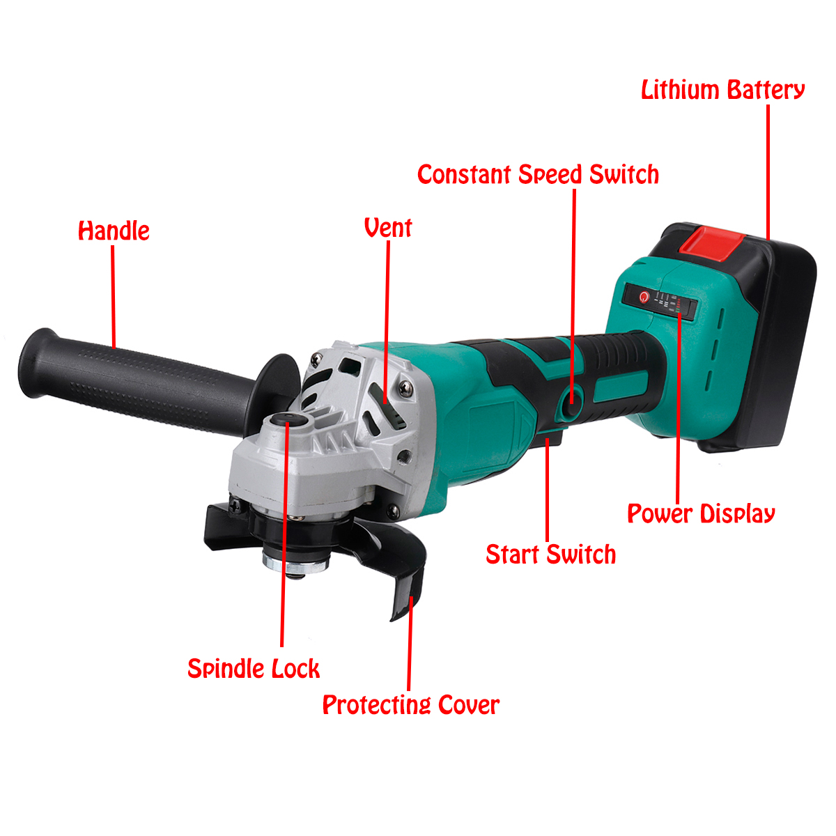 100mm125mm-Brushless-Electric-Angle-Grinder-Polishing-Grinding-Cutting-Tool-W-12-Battery-For-Makita-1861077-8
