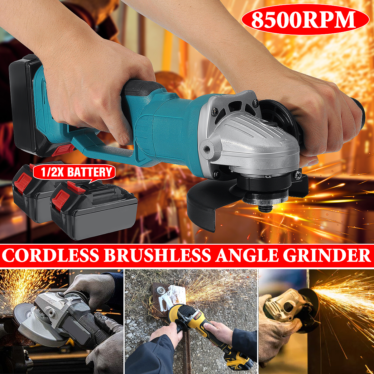 125mm-Brushless-Rechargable-Angle-Grinder-W-12-Battery-Metal-Stone-Wood-Plastic-Cutting-Polishing-To-1875442-1