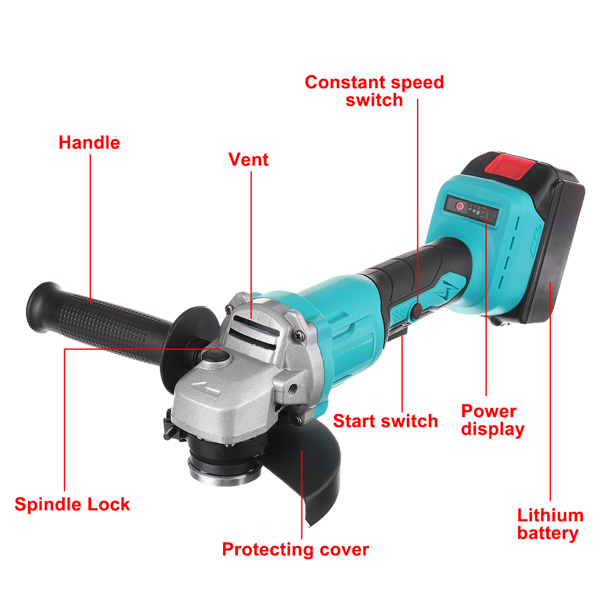 125mm18V-Cordless-Brushless-Angle-Grinder-Woodworking-Tool-For-Makita-Battery-1713408-12