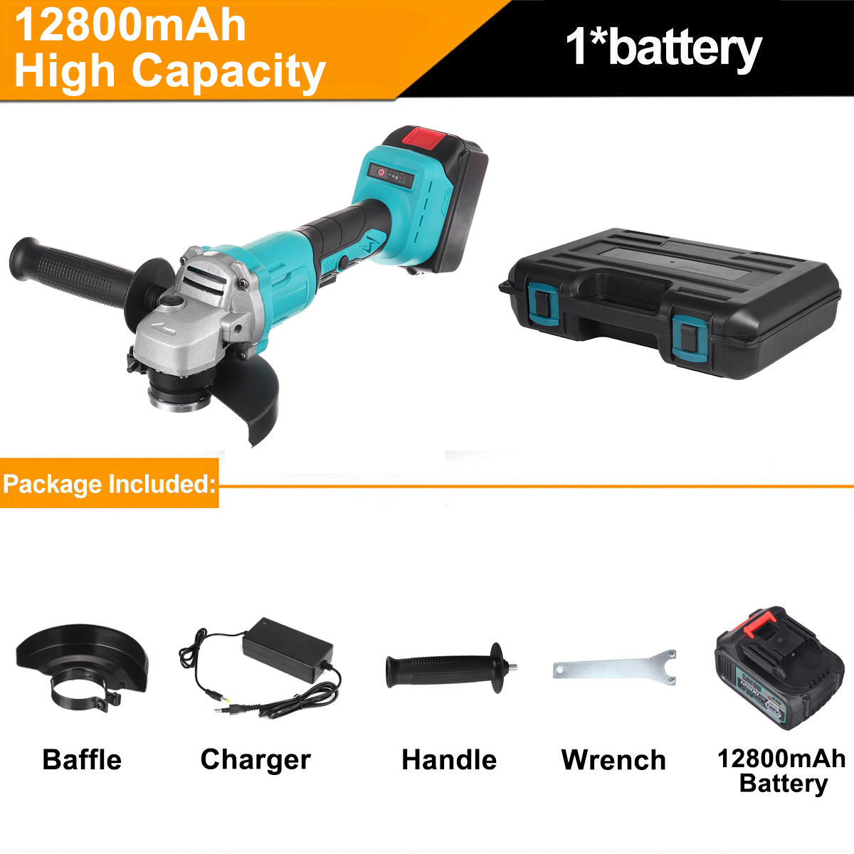 125mm18V-Cordless-Brushless-Angle-Grinder-Woodworking-Tool-For-Makita-Battery-1713408-13