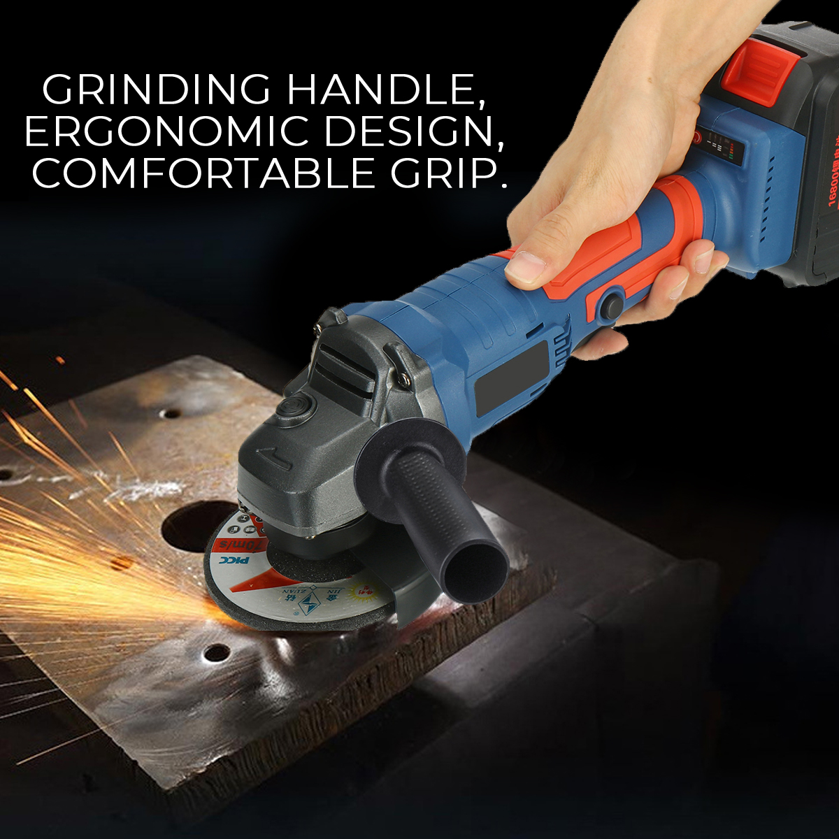 128VF-100mm-Cordless-Brushless-Angle-Grinder-Cutting-Grinding-Tool-Rechargeable-1661352-2