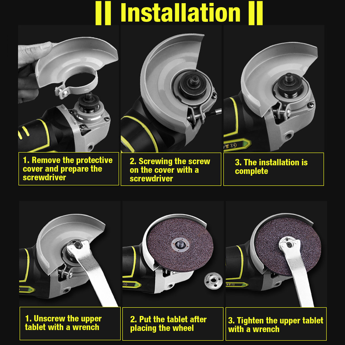 128VF-1300W-10000RPM-Cordless-Brushless-Angle-Grinder-with-16800mAh-Li-Ion-Battery-1520444-6