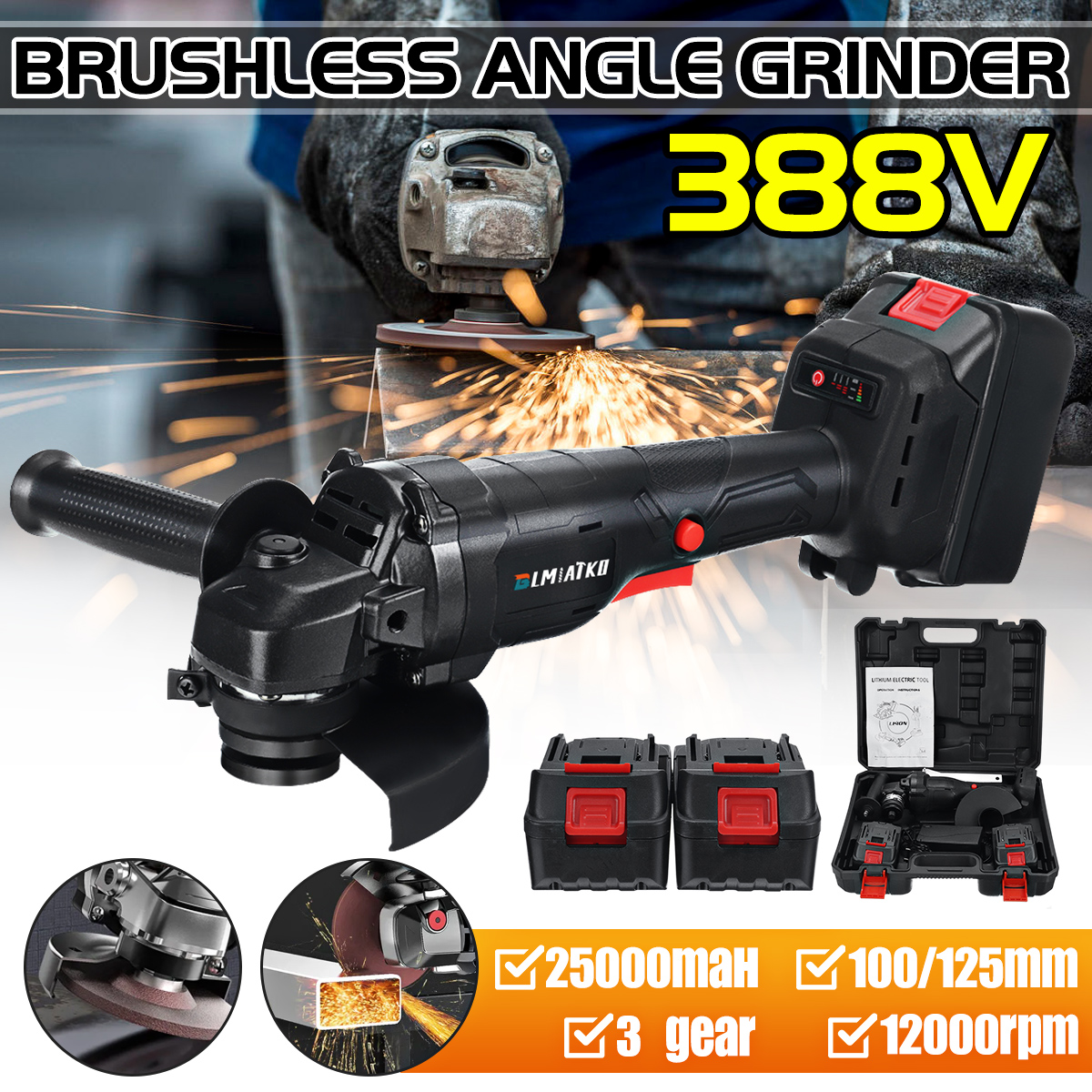 1800W-Brushless-Cordless-Angle-Grinder-Electric-Grinding-Machine-125mm-Fit-Makita-Battery-1891086-2