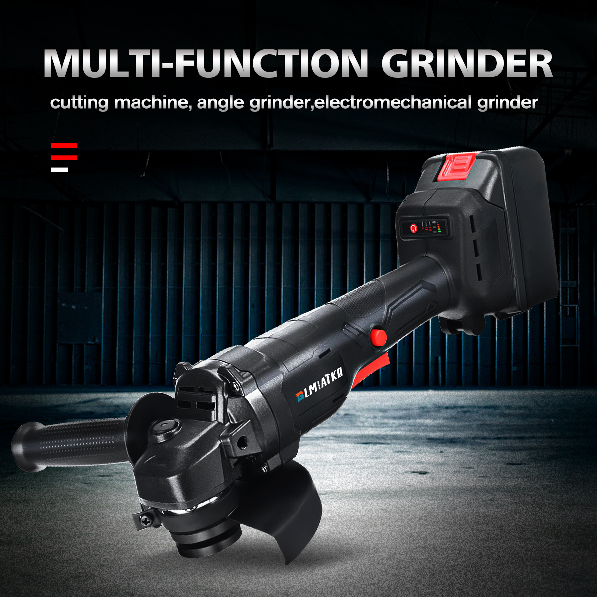 1800W-Brushless-Cordless-Angle-Grinder-Electric-Grinding-Machine-125mm-Fit-Makita-Battery-1891086-3