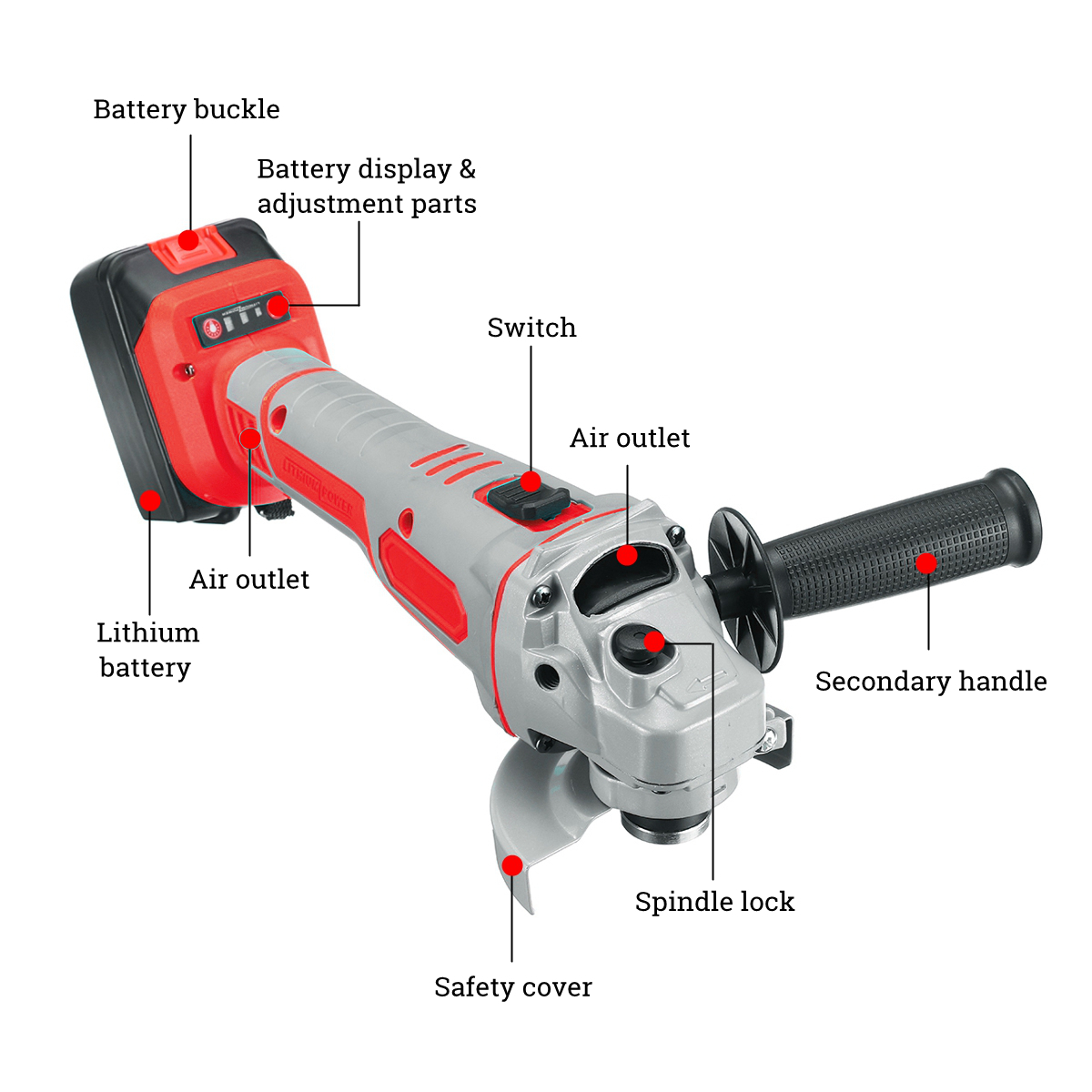 188VF218VF-Brushless-Cordless-Electric-Angle-Grinder-Power-Polishing-Cutting-Machine-W-1-or-2-Li-ion-1453034-3