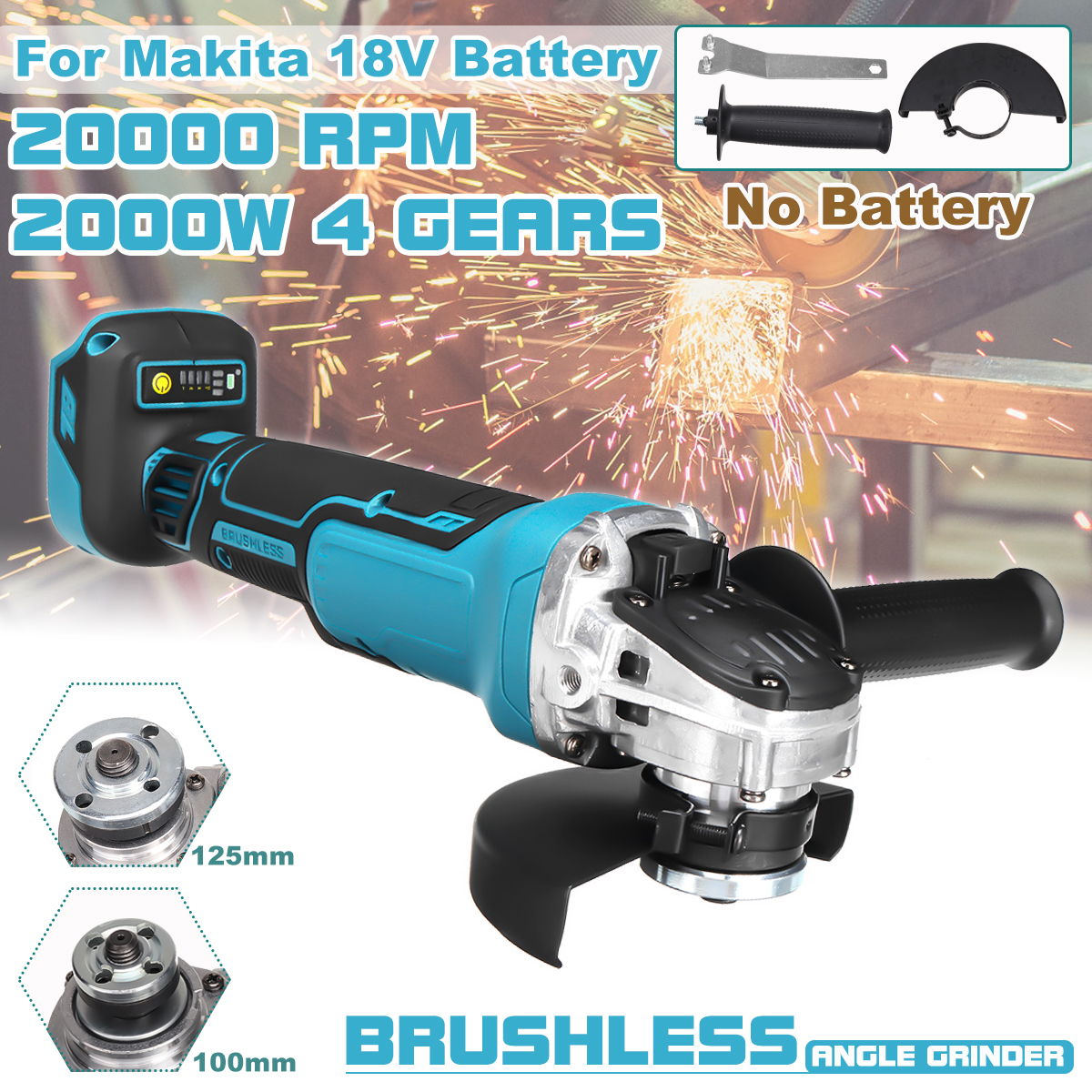 2000W-100125mm-3-Gears-Brushless-Electric-Angle-Grinder-Cordless-Electric-Grinder-Polishing-Machine--1916693-1