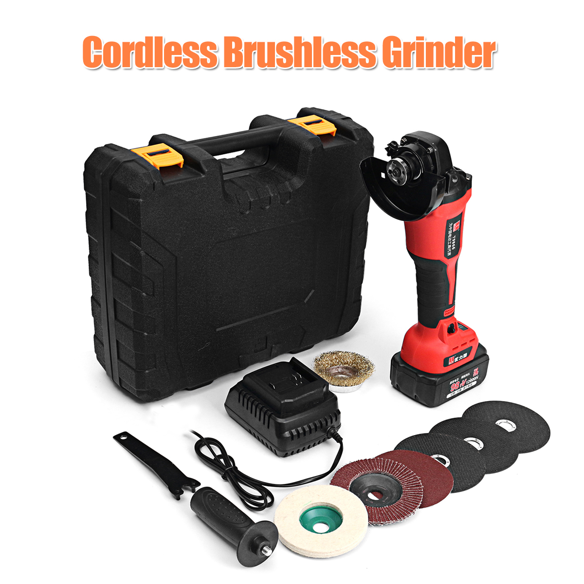 21V-30Ah-Li-ion-Battery-Rechargable-Cordless-Brushless-Grinder-Disc-Grinding-Polishing-Machine-1318801-2