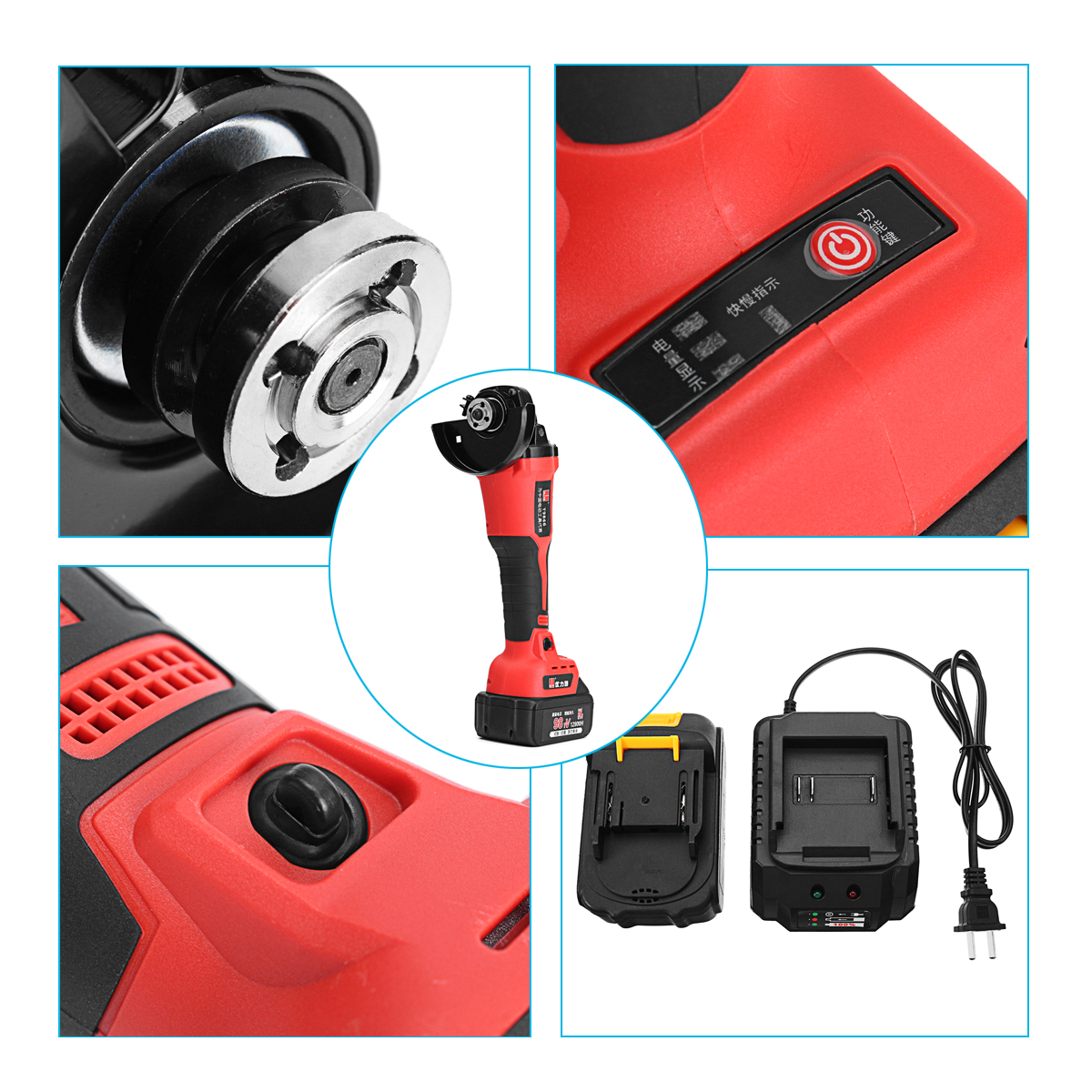 21V-30Ah-Li-ion-Battery-Rechargable-Cordless-Brushless-Grinder-Disc-Grinding-Polishing-Machine-1318801-3