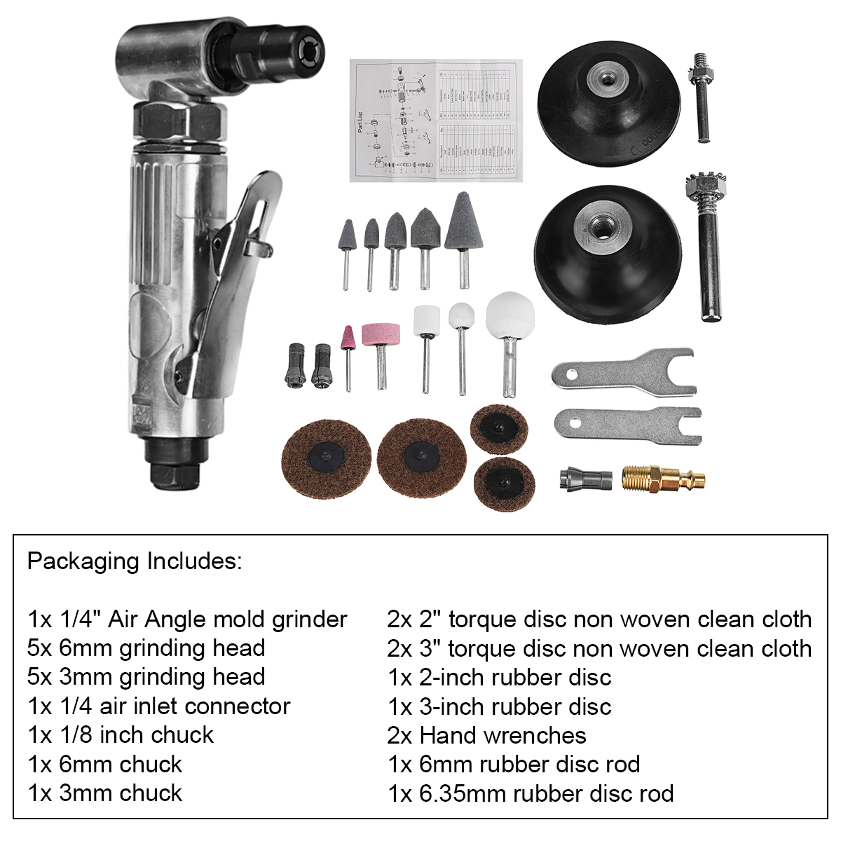 25Pcs-14quot-Electric-Polisher-Angle-Die-Grinder-Tools-Kit-20000Rpm-Air-Angle-Cleaning-Cutting-Grind-1904971-4