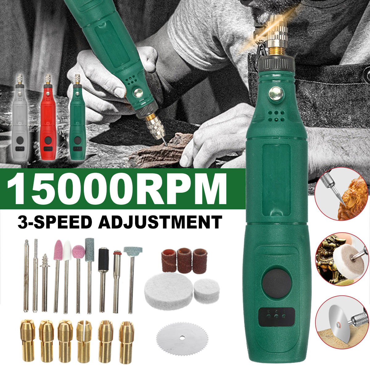3-Speeds-Electric-Grinding-Pen-Grinder-Mini-Drill-Small-Polishing-Grinding-Tool-1785690-2