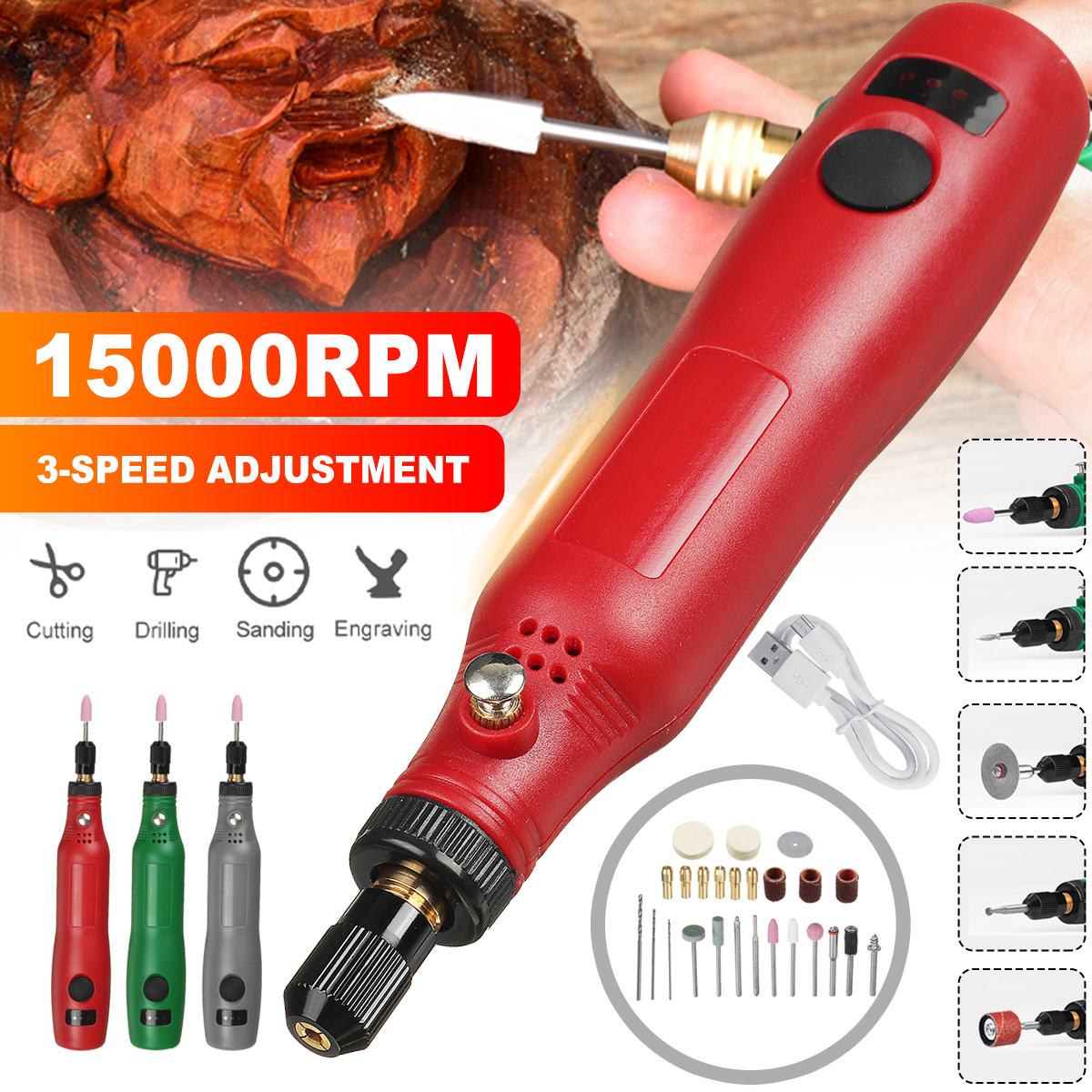 3-Speeds-Electric-Grinding-Pen-Grinder-USB-Charging-Mini-Drill-Small-Polishing-Grinding-Tool-1785693-1
