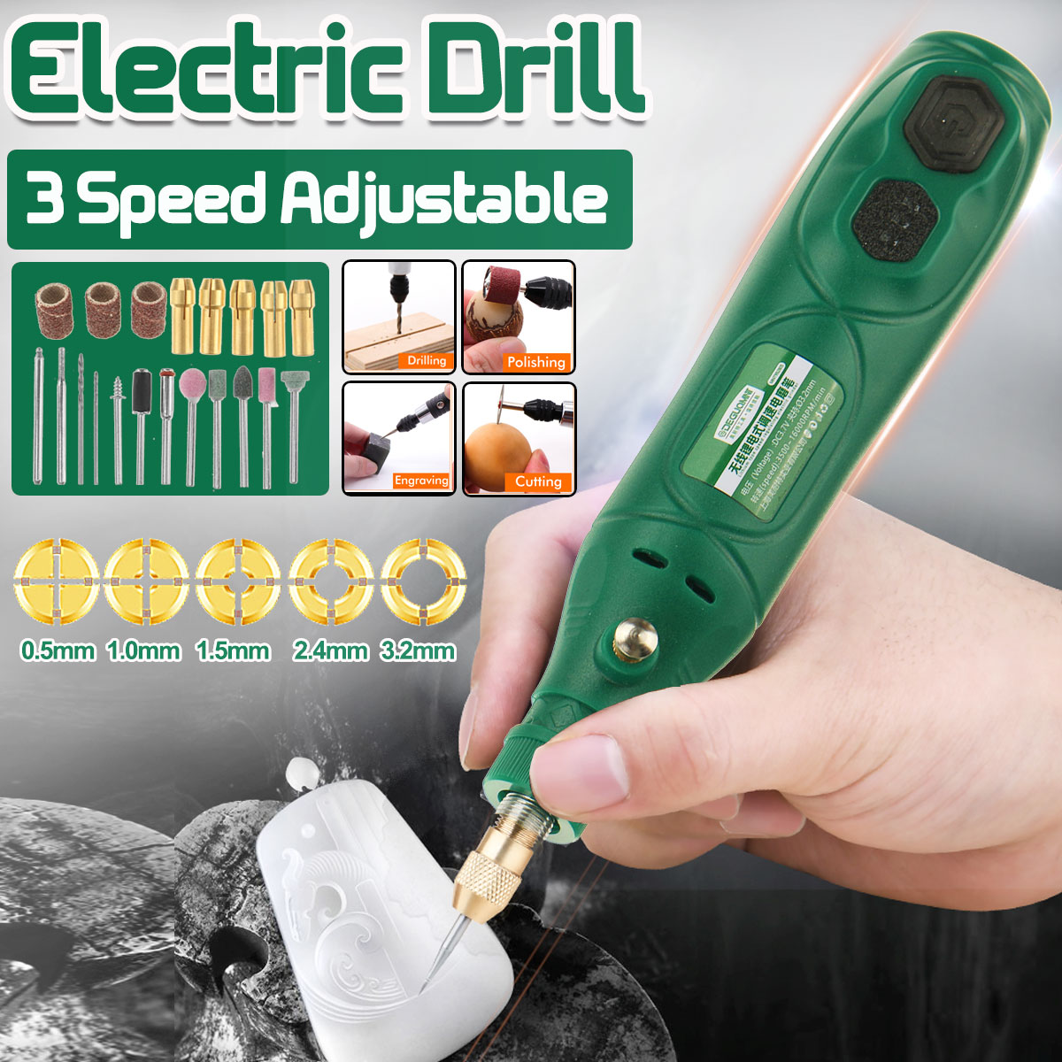 3-Speeds-USB-Rechargeable-Electric-Rotary-Tool-Drill-Grinder-Set-Metal-Wood-Jewelry-Polishing-Engrav-1810530-1