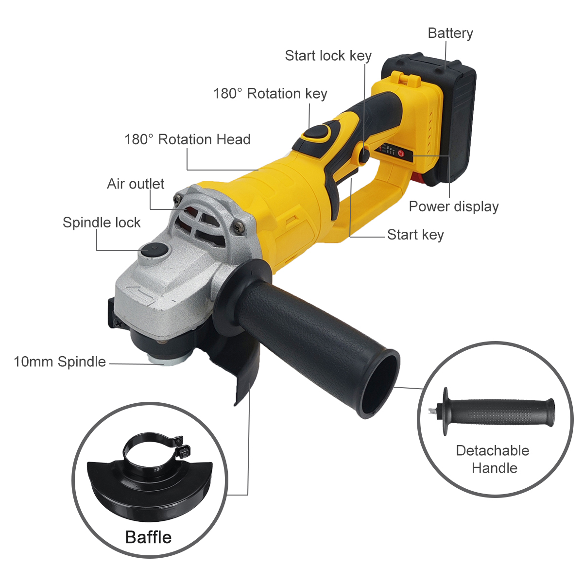 Rotary-Angle-Grinder-180deg-Rotation-Electric-Grinding-Tool-Fit-DAYI-Battery-1890602-4