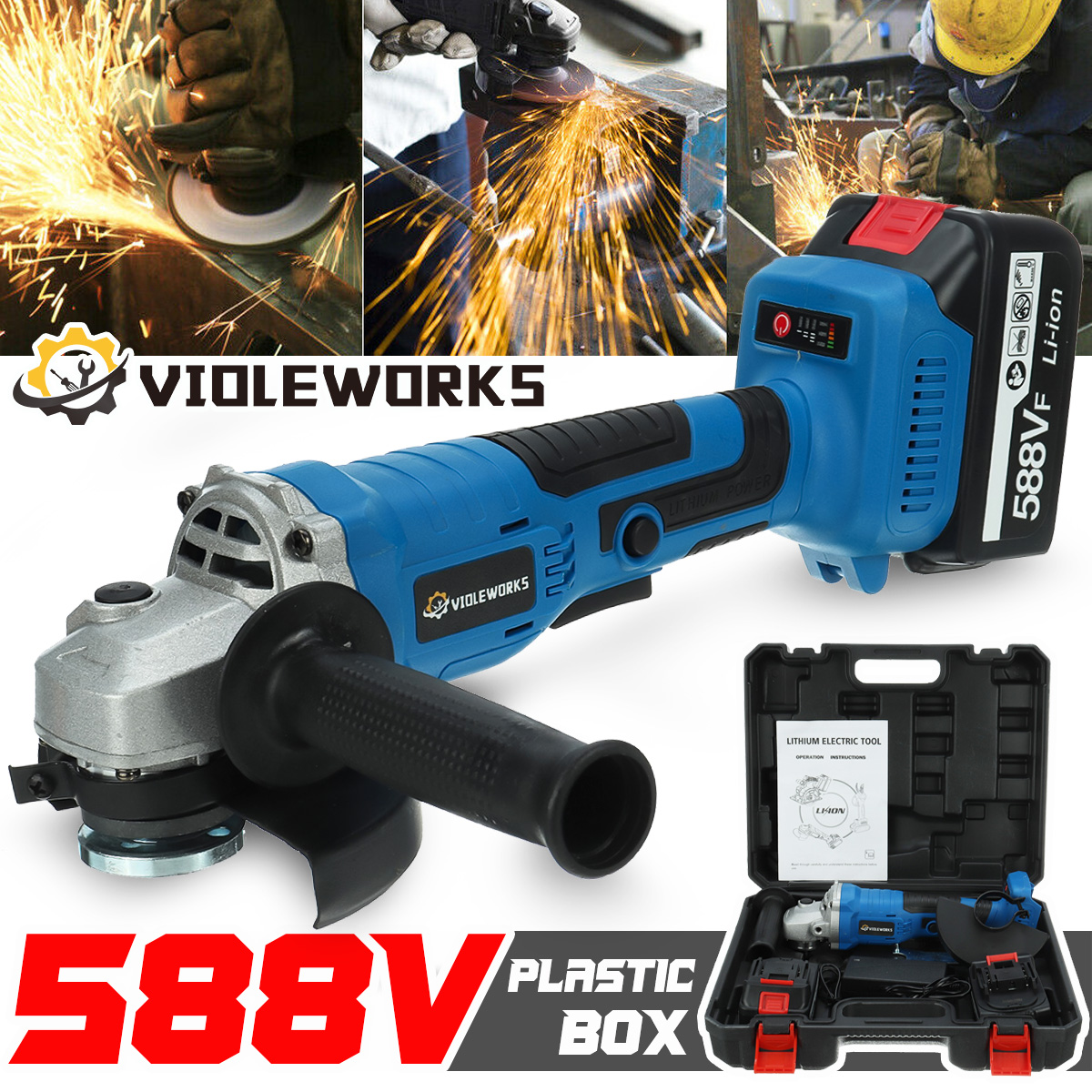VIOLEWORKS-588VF-125mm-Cordless-Angle-Grinder-Cordless-Electric-Grinding-Cutting-Polishing-Tool-W-12-1847101-2