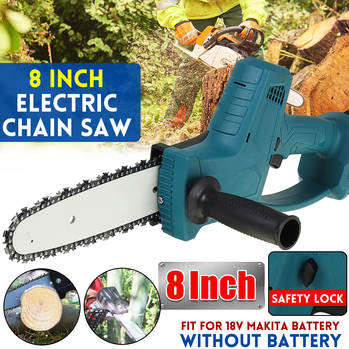 1080W-8-Inch-500rmin-Electric-Chain-Saw-Wood-Cutter-For-Makita-18V-Battery-1733330-2
