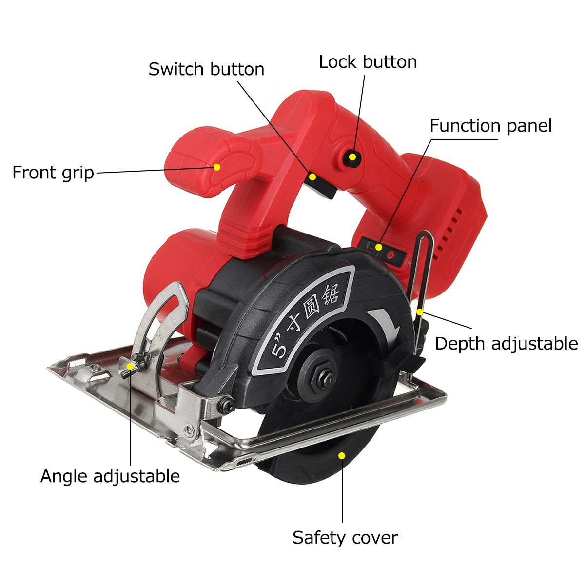 125mm-10800RPM-Multifunction-Circular-Saw-Scale-Bevel-Cutting-Power-Tools-For-18V-Makita-Battery-1759378-6