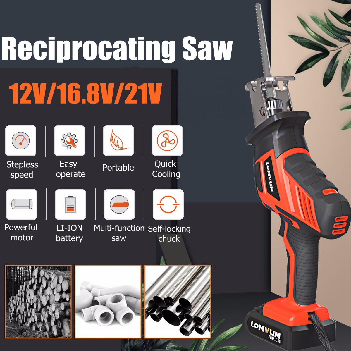 12V168V21V-Reciprocating-Saw-Kit-2-Lithium-Batteries-1-Charger-Electric-Saw-Wood-Work-Stepless-Speed-1478587-6