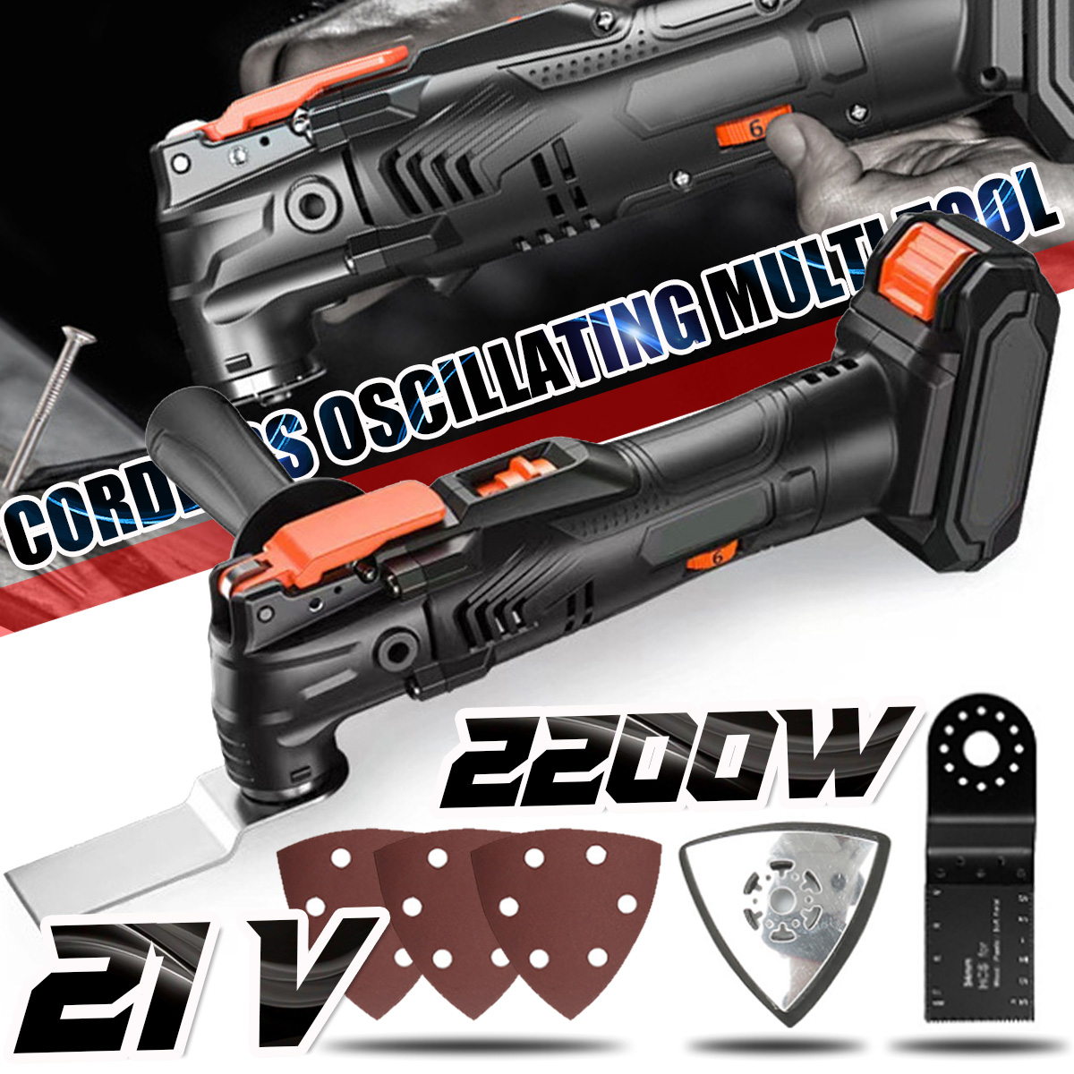 21V-2200W-Cordless-Electric-Oscillating-Multi-Saw-Tools-Sanding--Blade-Battery-Accessories-1906706-2