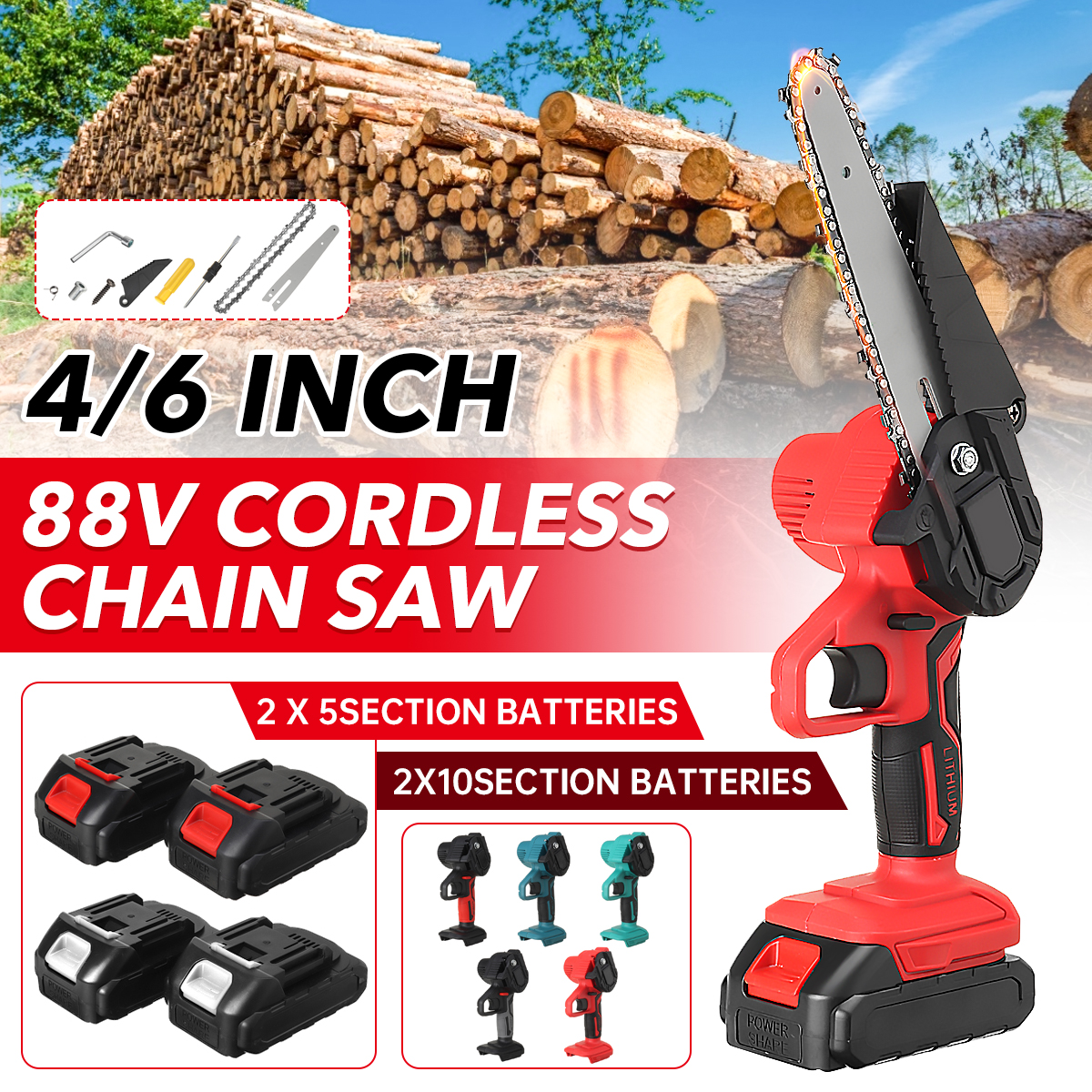 21V-46-Inch-Cordless-Electric-Chain-Saw-One-Hand-Saw-Mini-Portable-Woodworking-Wood-Cutter-W-2pcs-Ba-1880984-4