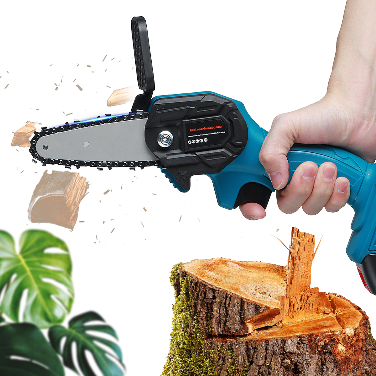 21V-4quot-Cordless-Electric-Chain-Saw-Rechargeable-Woodworking-Cutting-Saw-W-2pcs-Battery-1792669-13
