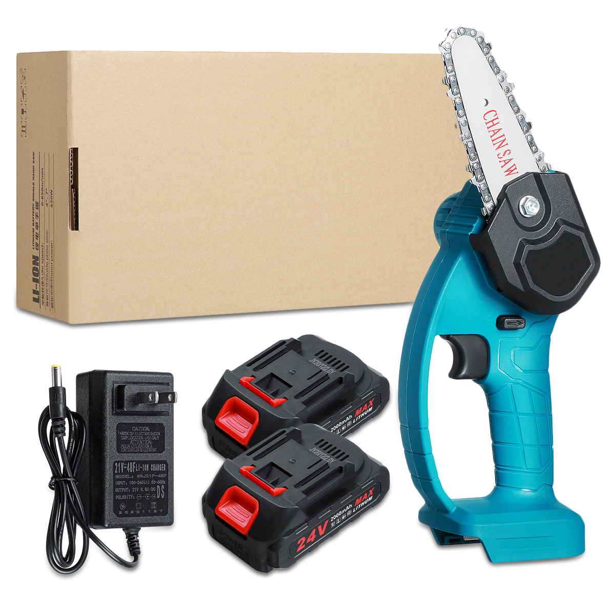 24V-Electric-Chain-Saw-4-Inch-Mini-Chainsaw-Woodworking-Pruning-Garden-Power-Tool-W-1-or-2-Battery-F-1797383-11