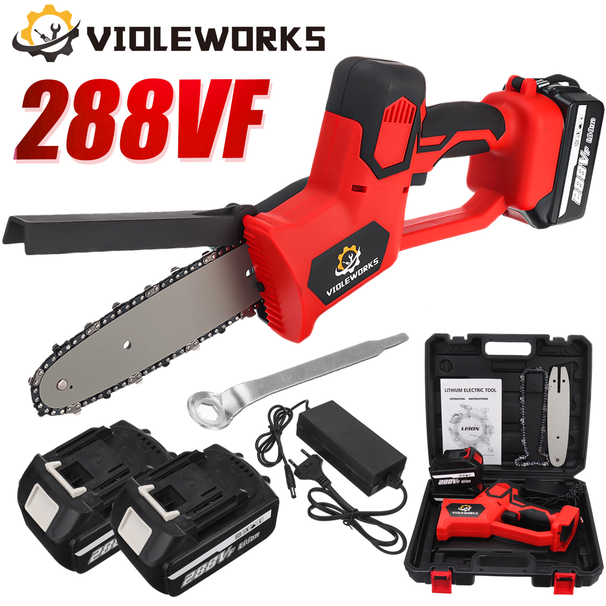 288VF-8Inch-Cordless-Electric-Chainsaws-One-Hand-Saw-Chain-Saw-Woodworking-Tool-W-12pcs-Battery-1835932-1