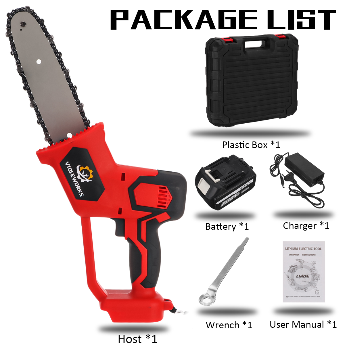 288VF-8Inch-Cordless-Electric-Chainsaws-One-Hand-Saw-Chain-Saw-Woodworking-Tool-W-12pcs-Battery-1835932-5
