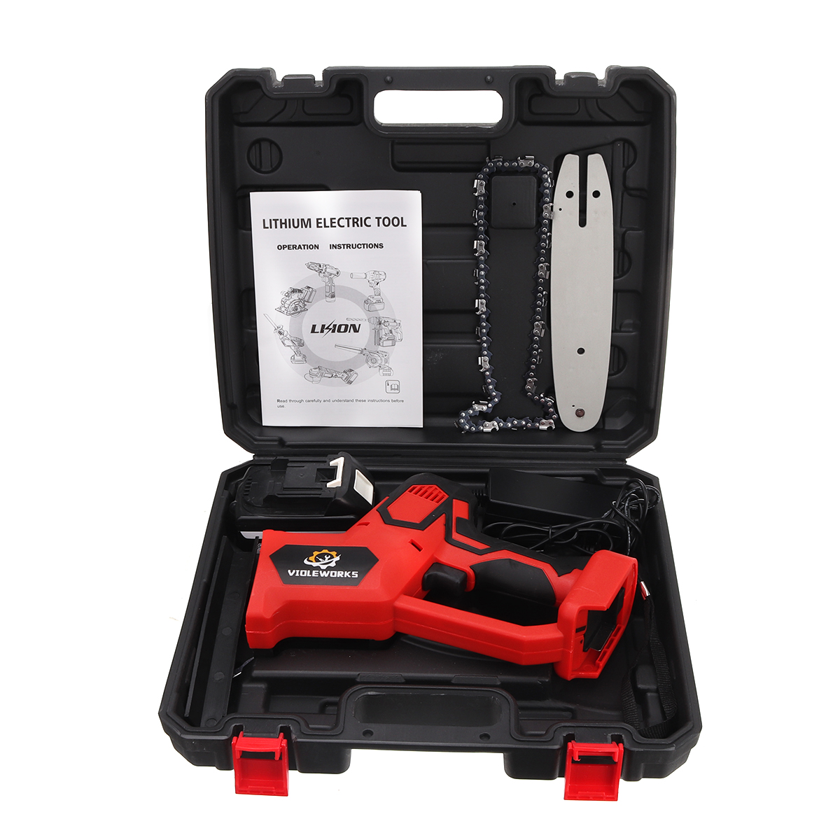 288VF-8Inch-Cordless-Electric-Chainsaws-One-Hand-Saw-Chain-Saw-Woodworking-Tool-W-12pcs-Battery-1835932-7