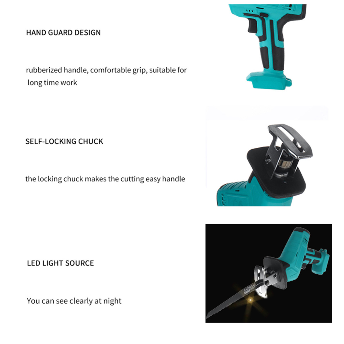 36V-Cordless-Reciprocating-Saw-Chainsaw-W-4-Saw-Blades-Metal-Cutting-Woodworking-1716301-4