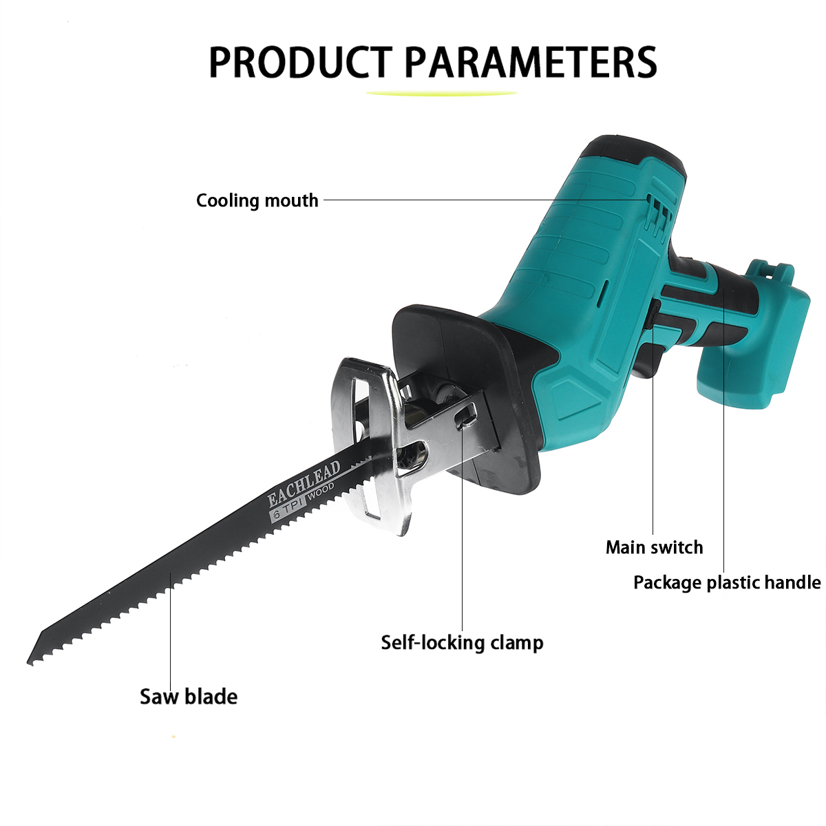 36V-Cordless-Reciprocating-Saw-Chainsaw-W-4-Saw-Blades-Metal-Cutting-Woodworking-1716301-8