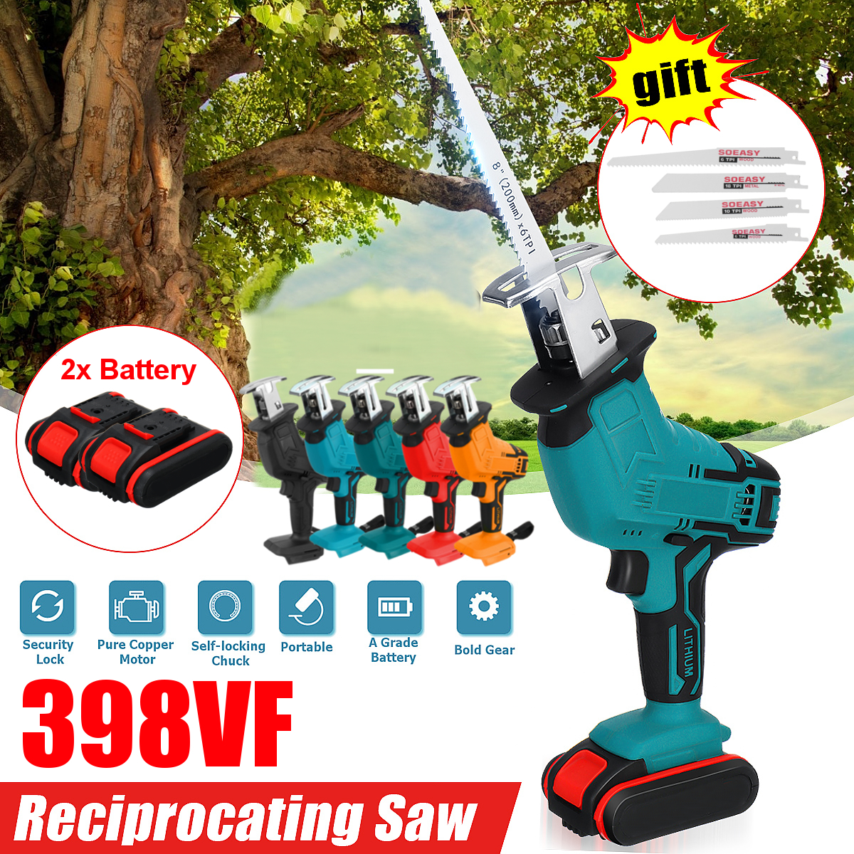 398VF-Reciprocating-Saw-Variable-Speed-Cordless-Electric-Saw-w-2-Batteries--4-Blades-Wood-Metal-Plas-1874646-2
