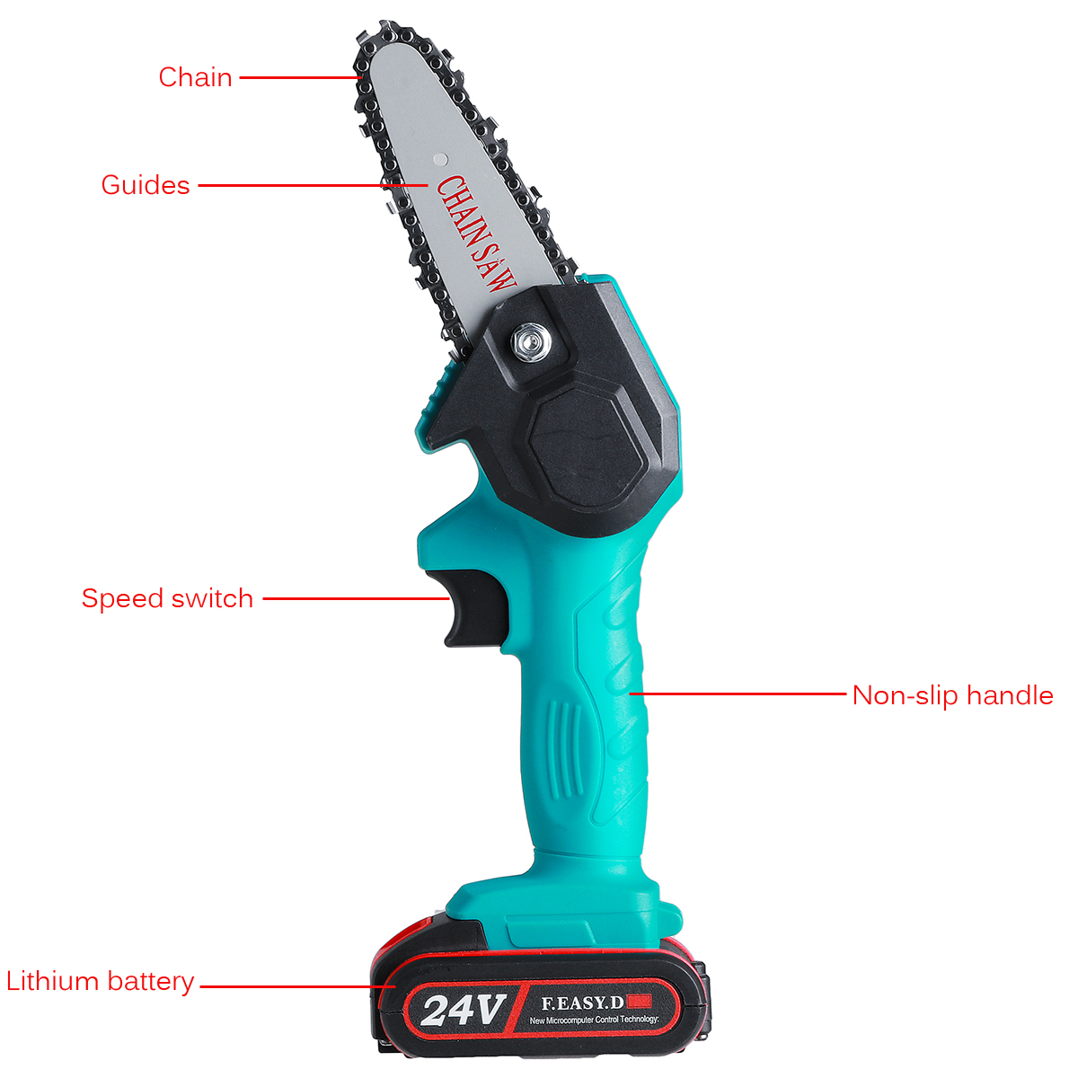 4-24V-Rechargeable-Cordless-Electric-Saw-Mini-Handheld-Chainsaw-Wood-Cutter-Tool-1801610-3
