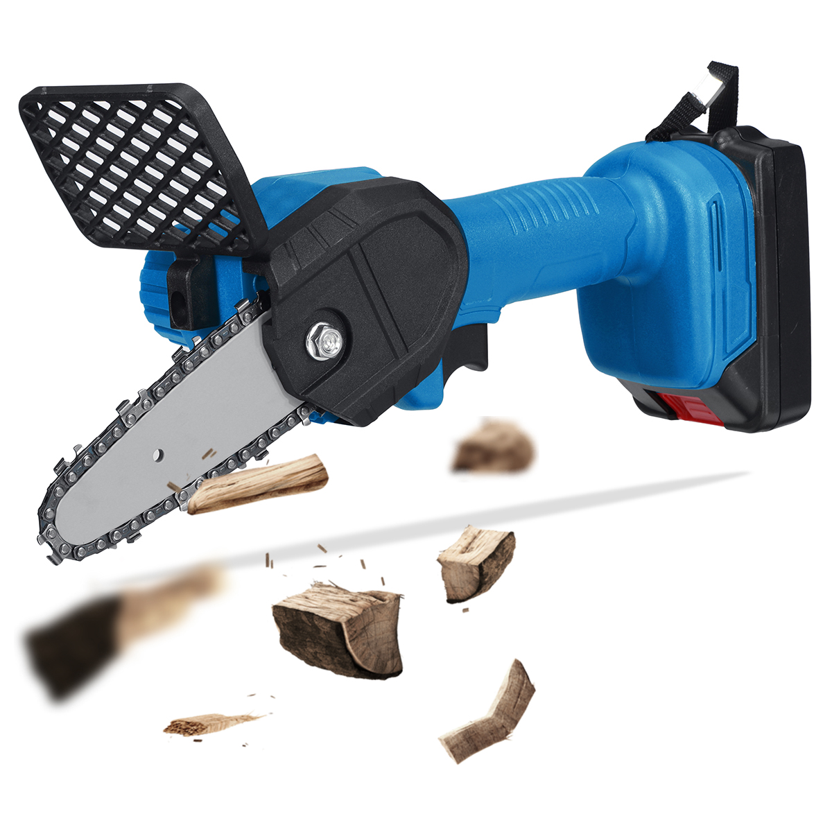 4-Inch-600W-88VF-Cordless-Electric-Chain-Saw-One-Hand-Cutter-Woodworking-ChainSaw-W-12-Battery-1874432-8