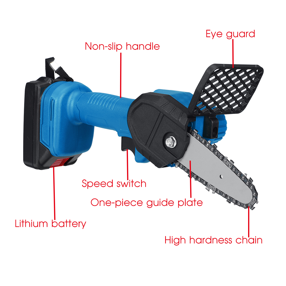 4-Inch-600W-88VF-Cordless-Electric-Chain-Saw-One-Hand-Cutter-Woodworking-ChainSaw-W-12-Battery-1874432-9