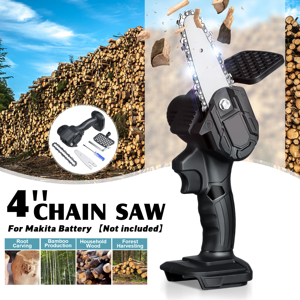 4-Inch-Electric-Chain-Saw-Blade-Guide-Pruning-Saw-Fit-For-Makita-18V21V-Battery-1804791-2